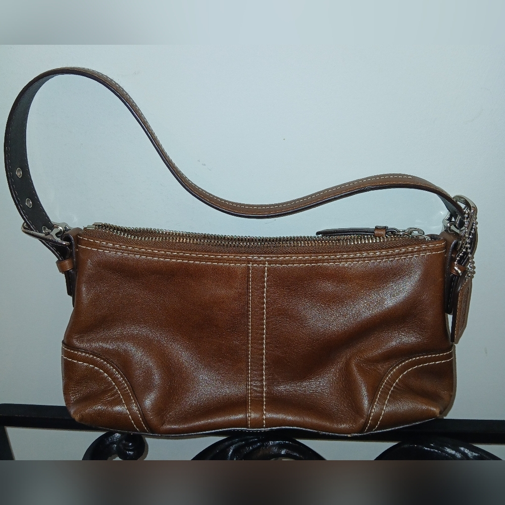 Coach Hampton Demi Leather Shoulder Handbag Purse